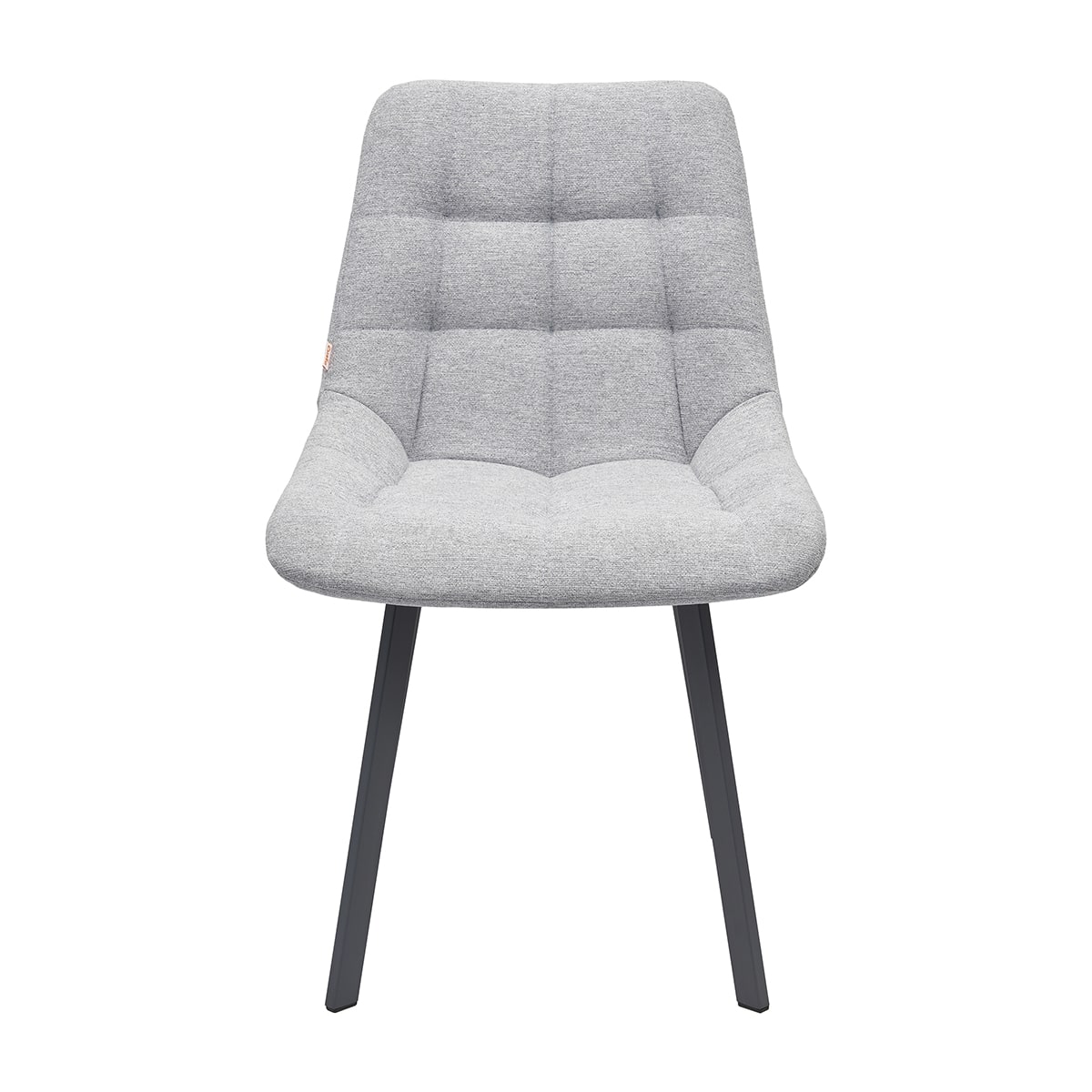 Krzesło CUSTO C10 Tapicerowane Szare widok z przodu – nowoczesne krzesło do jadalni i salonu