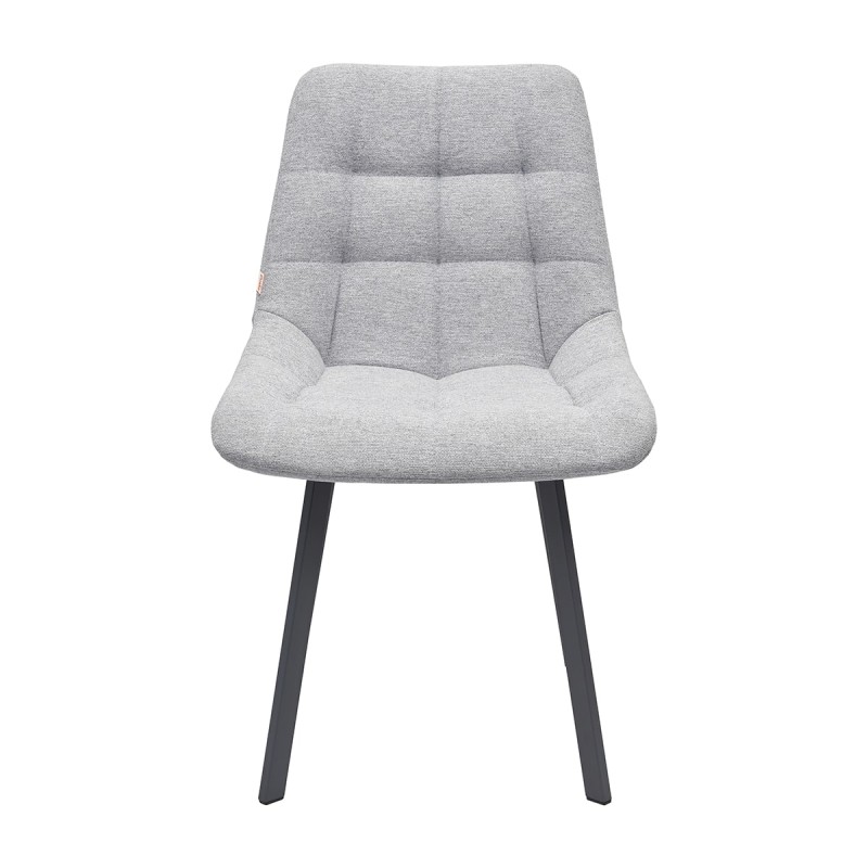 Krzesło CUSTO C10 Tapicerowane Szare widok z przodu – nowoczesne krzesło do jadalni i salonu