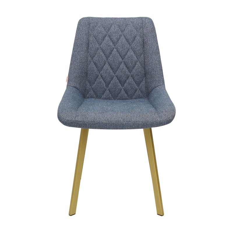 Krzesło CUSTO C11 Tapicerowane Szare widok z przodu – nowoczesne krzesło do jadalni i salonu