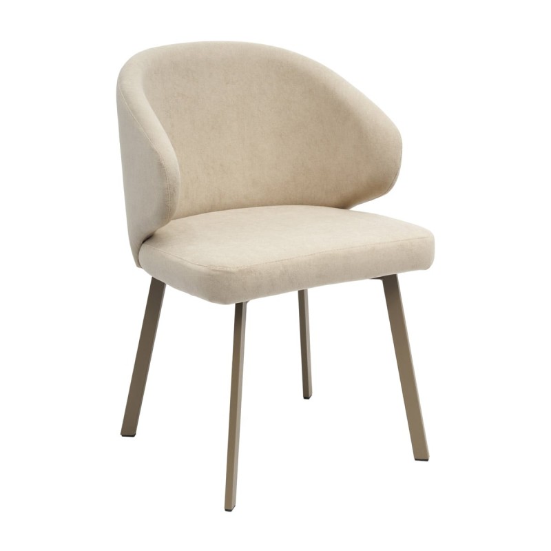 Krzesło MAKAO Tapicerowane Beżowe BASIC – nowoczesne krzesło do jadalni i salonu