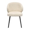 Krzesło MAKAO Tapicerowane Kremowe LUX widok z przodu – nowoczesne krzesło do jadalni i salonu