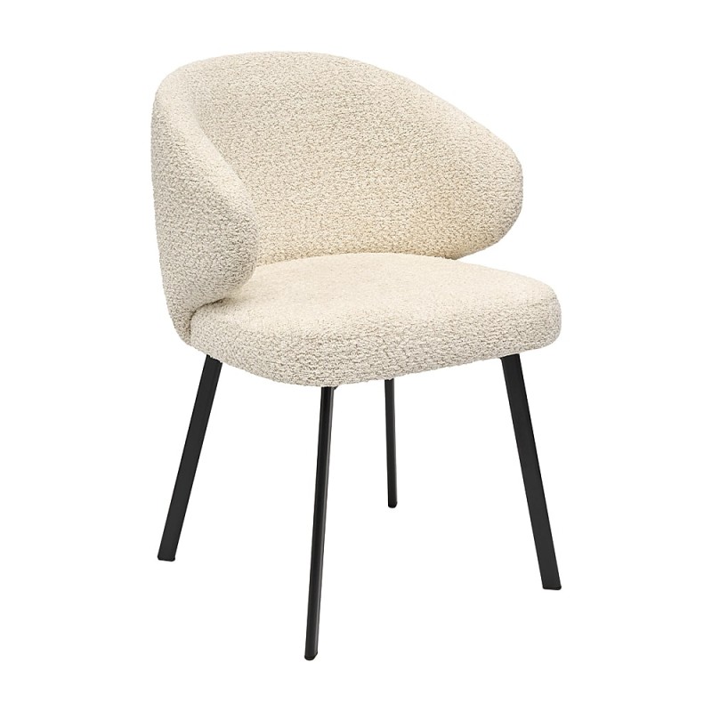 Krzesło MAKAO Tapicerowane Kremowe ULTRA – nowoczesne krzesło do jadalni i salonu