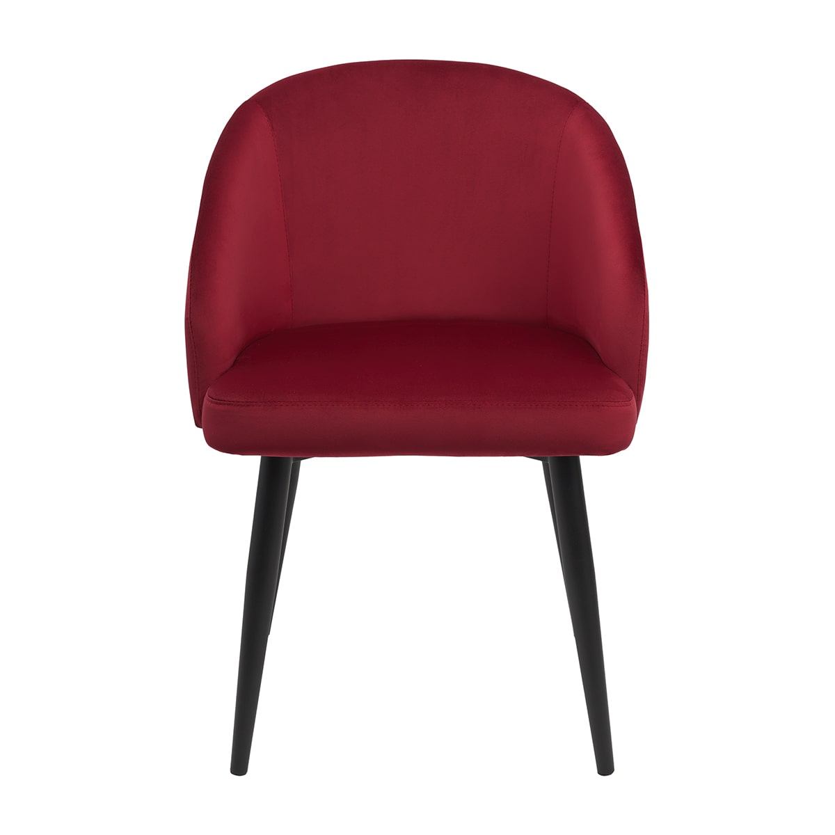 Krzesło PORTO Tapicerowane Bordowe BASIC widok z przodu – nowoczesne krzesło do jadalni i salonu
