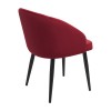Krzesło PORTO Tapicerowane Bordowe BASIC widok od boku – nowoczesne krzesło do jadalni i salonu