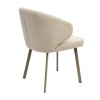 Krzesło MAKAO Tapicerowane Beżowe LUX widok od boku – nowoczesne krzesło do jadalni i salonu