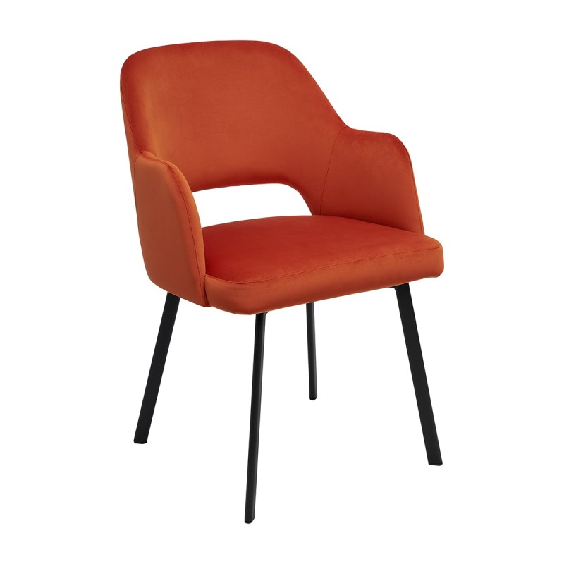 Krzesło MONTE Tapicerowane Pomarańczowe PLUS – nowoczesne krzesło do jadalni i salonu