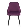 Krzesło LIMA Tapicerowane Fioletowe LUX widok z przodu – nowoczesne krzesło do jadalni i salonu