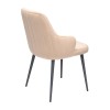 Krzesło LIMA Tapicerowane Beżowe PLUS widok od boku pod kątem – nowoczesne krzesło do jadalni i salonu
