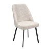 Krzesło RAFAEL Tapicerowane Beżowe Boucle BASIC  – nowoczesne krzesło do jadalni i salonu