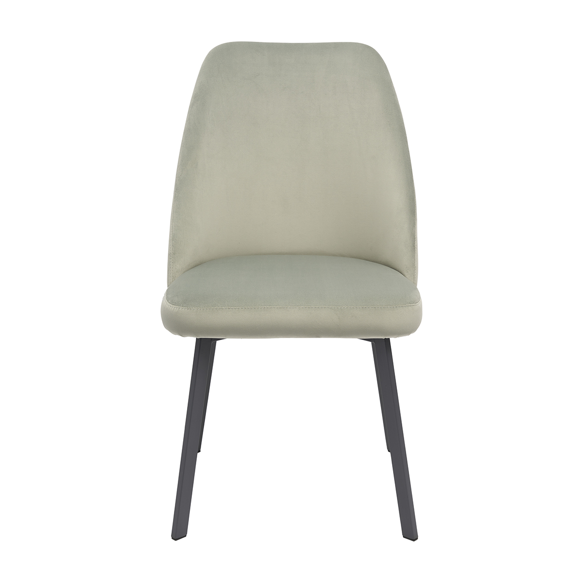 Krzesło RAFAEL Tapicerowane Szare BASIC widok z przodu – nowoczesne krzesło do jadalni i salonu