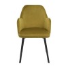 Krzesło MEXICO Tapicerowane Żółte LUX widok z przodu – nowoczesne krzesło do jadalni i salonu