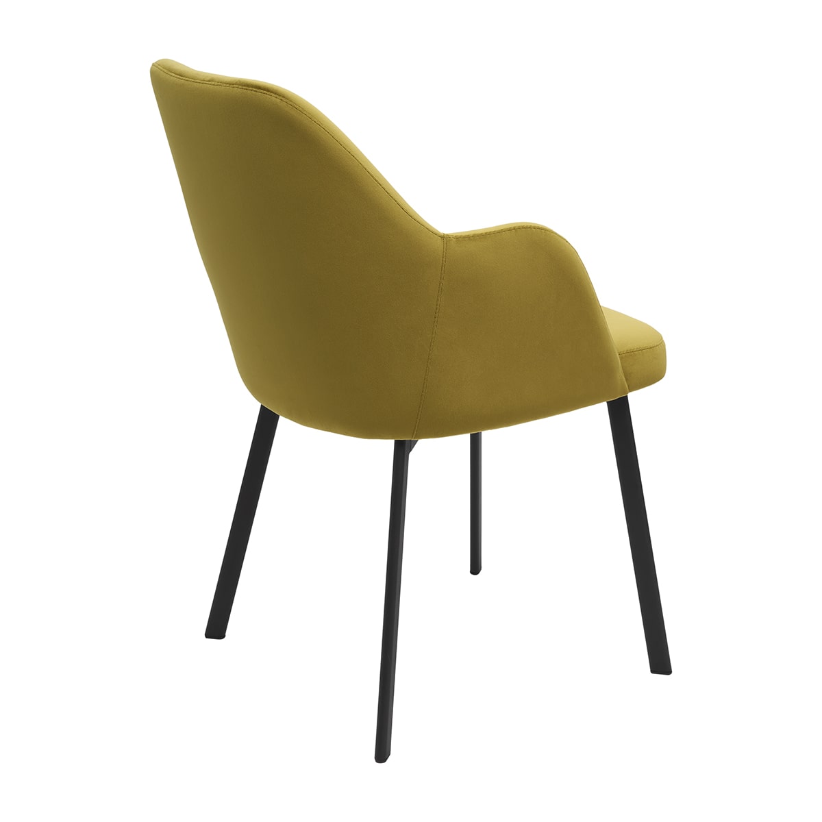 Krzesło MEXICO Tapicerowane Żółte LUX widok od boku – nowoczesne krzesło do jadalni i salonu