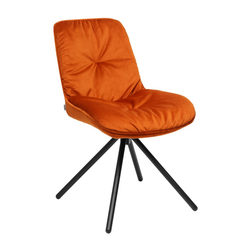 Krzesło RAUL Tapicerowane Pomarańczowe – nowoczesne krzesło do jadalni i salonu