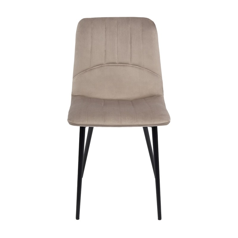 Krzesło CUSTO C7 Tapicerowane Beżowe widok z przodu – nowoczesne krzesło do jadalni i salonu