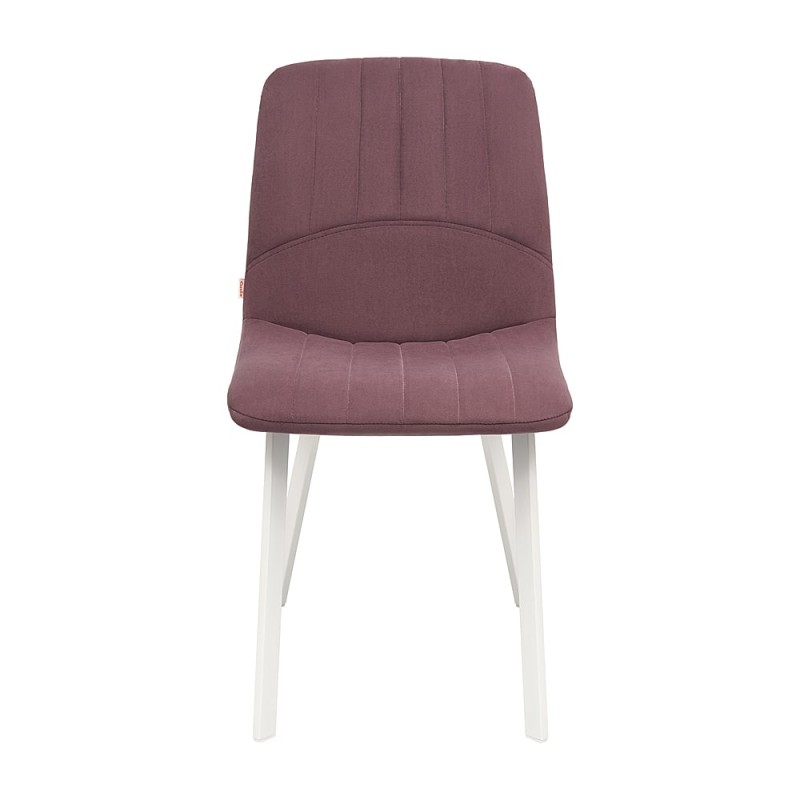 Krzesło CUSTO C7 Tapicerowane Bordowe widok z przodu – nowoczesne krzesło do jadalni i salonu
