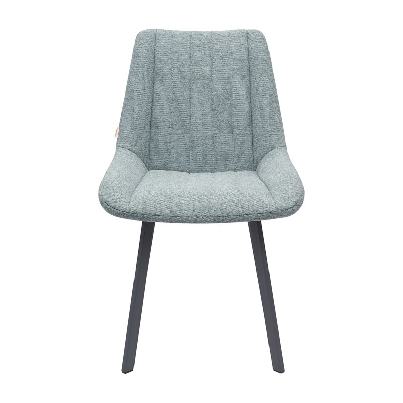 Krzesło CUSTO C12 Tapicerowane Szare widok z przodu – nowoczesne krzesło do jadalni i salonu