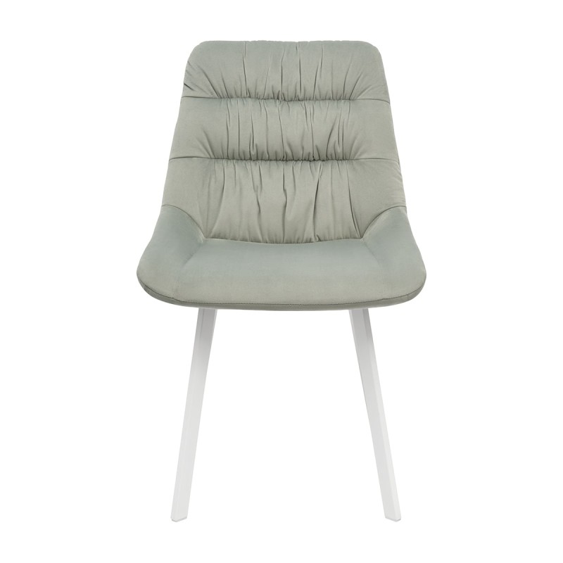 Krzesło CUSTO C13 Tapicerowane Szare widok z przodu – nowoczesne krzesło do jadalni i salonu