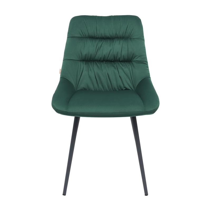 Krzesło CUSTO C13 Tapicerowane Zielone widok z przodu – nowoczesne krzesło do jadalni i salonu