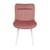 Krzesło CUSTO C22 Tapicerowane Różowe widok z przodu – nowoczesne krzesło do jadalni i salonu