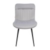 Krzesło CUSTO C22 Tapicerowane Szare widok z przodu – nowoczesne krzesło do jadalni i salonu