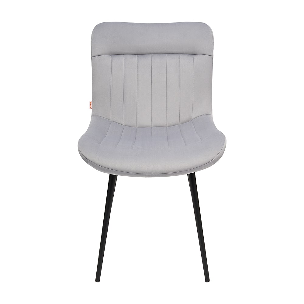 Krzesło CUSTO C22 Tapicerowane Szare widok z przodu – nowoczesne krzesło do jadalni i salonu