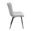 Krzesło CUSTO C22 Tapicerowane Szare widok od boku – nowoczesne krzesło do jadalni i salonu
