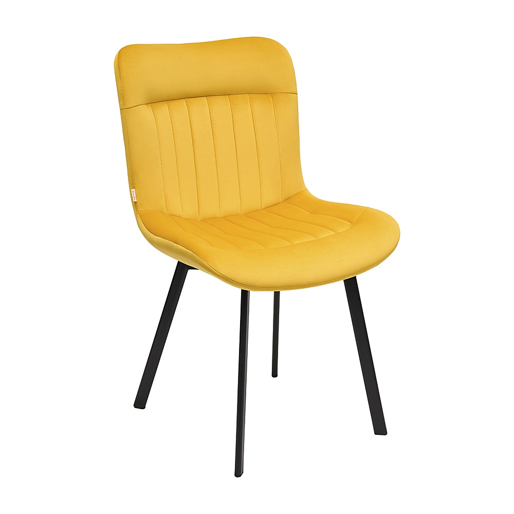 Krzesło CUSTO C22 Tapicerowane Żółte – nowoczesne krzesło do jadalni i salonu