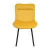 Krzesło CUSTO C22 Tapicerowane Żółte widok z przodu – nowoczesne krzesło do jadalni i salonu