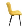 Krzesło CUSTO C22 Tapicerowane Żółte widok od boku – nowoczesne krzesło do jadalni i salonu