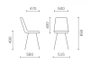 Zdjęcie wymiarów krzesło Blanco