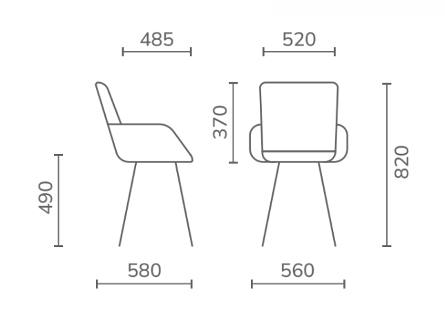 Zdjęcie wymiarów krzesło Makao
