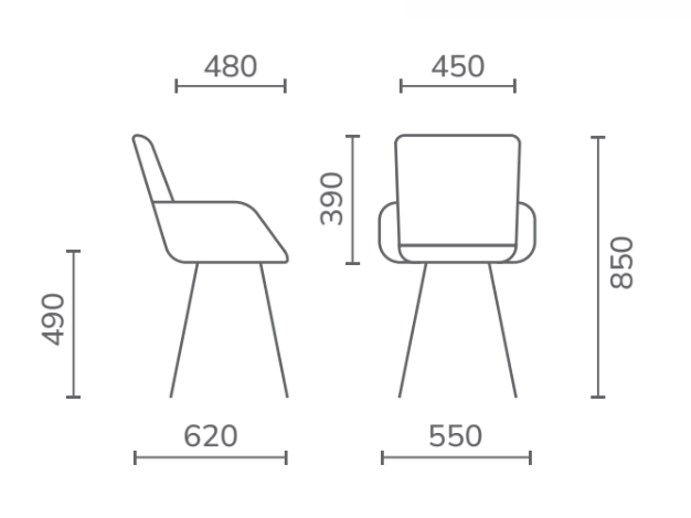 Zdjęcie wymiarów krzesło Monte
