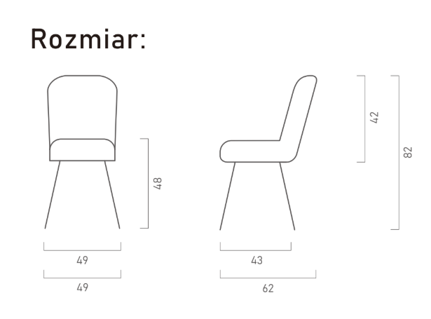 Zdjęcie Wymiarów Krzesło Massimo