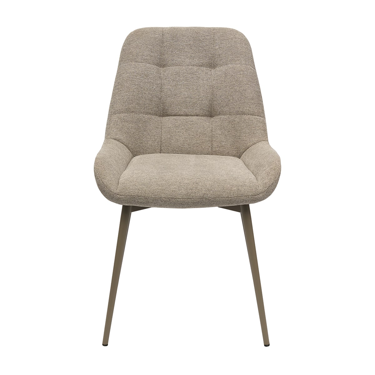Krzesło OLAF Tapicerowane Beżowe widok z przodu – nowoczesne krzesło do jadalni i salonu