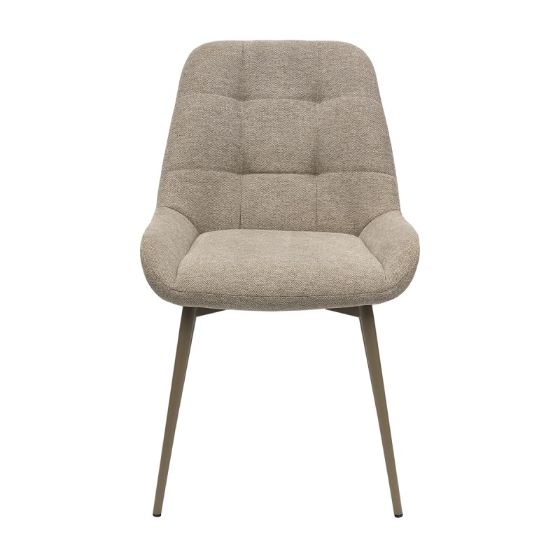 Krzesło OLAF Tapicerowane Beżowe widok z przodu – nowoczesne krzesło do jadalni i salonu