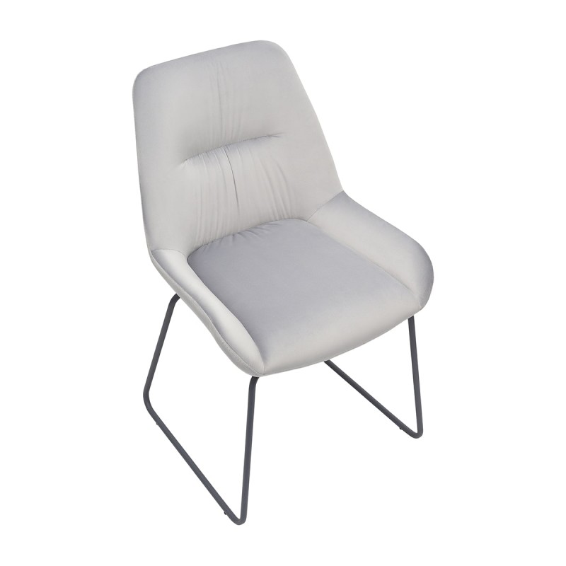 Krzesło ARMANDO Tapicerowane Szare – nowoczesne krzesło do jadalni i salonu