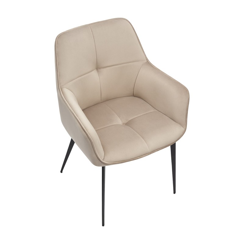 Krzesło TADEO Tapicerowane Beżowe – nowoczesne krzesło do jadalni i salonu