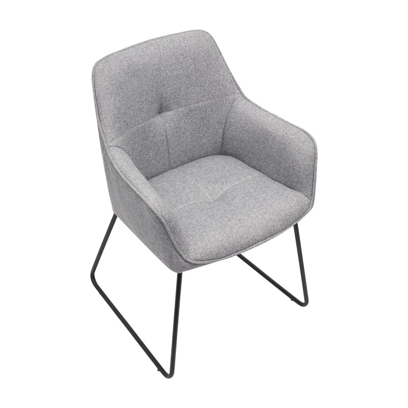 Krzesło TADEO Tapicerowane Ciemnoszare – nowoczesne krzesło do jadalni i salonu