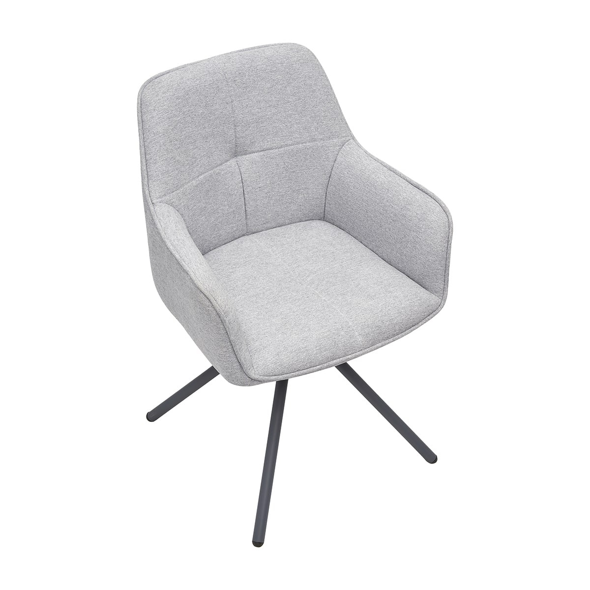 Krzesło TADEO Tapicerowane Szare – nowoczesne krzesło do jadalni i salonu