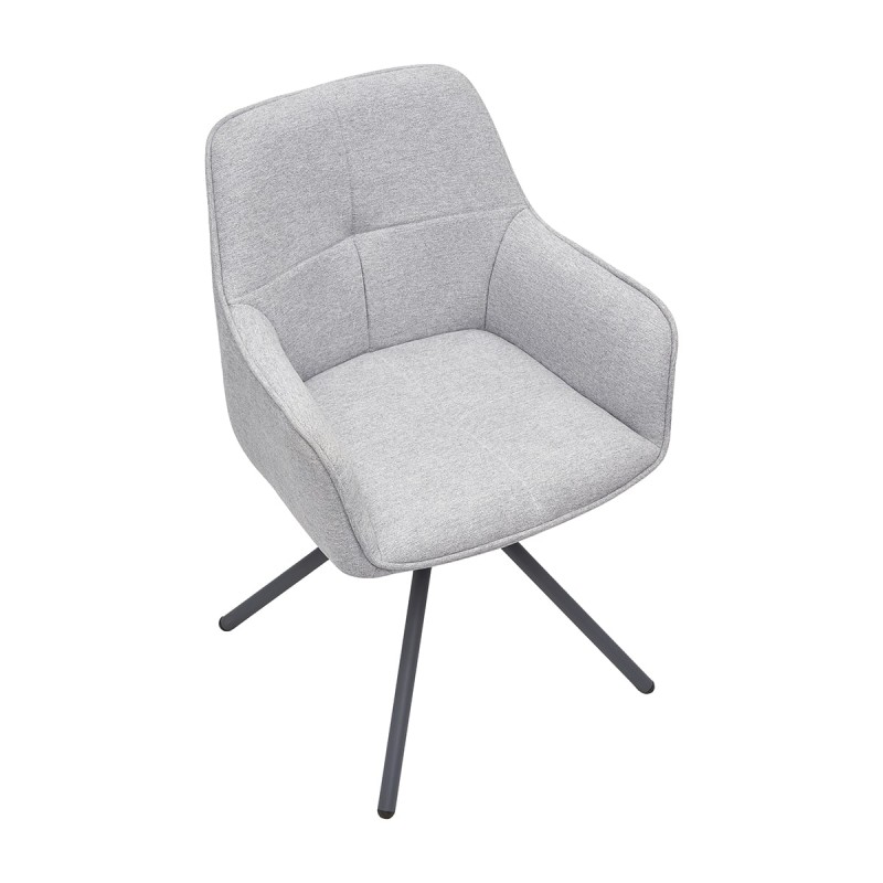 Krzesło TADEO Tapicerowane Szare – nowoczesne krzesło do jadalni i salonu