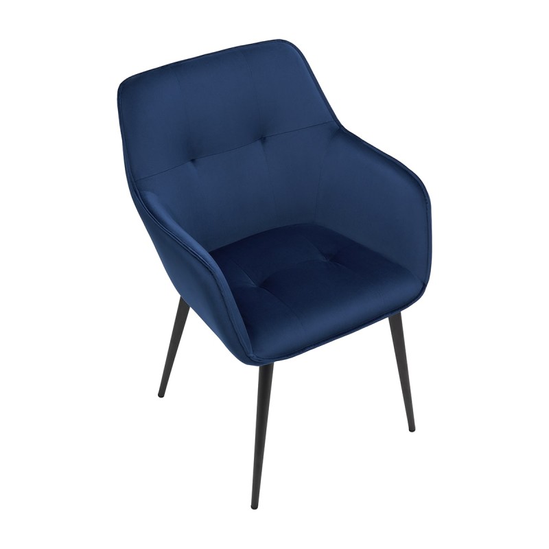 Krzesło SAMUEL Tapicerowane Niebieskie  – nowoczesne krzesło do jadalni i salonu