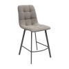 Hoker CUSTO C-1 PB Tapicerowany Szary – nowoczesne krzesło barowe do kuchni z wyspą