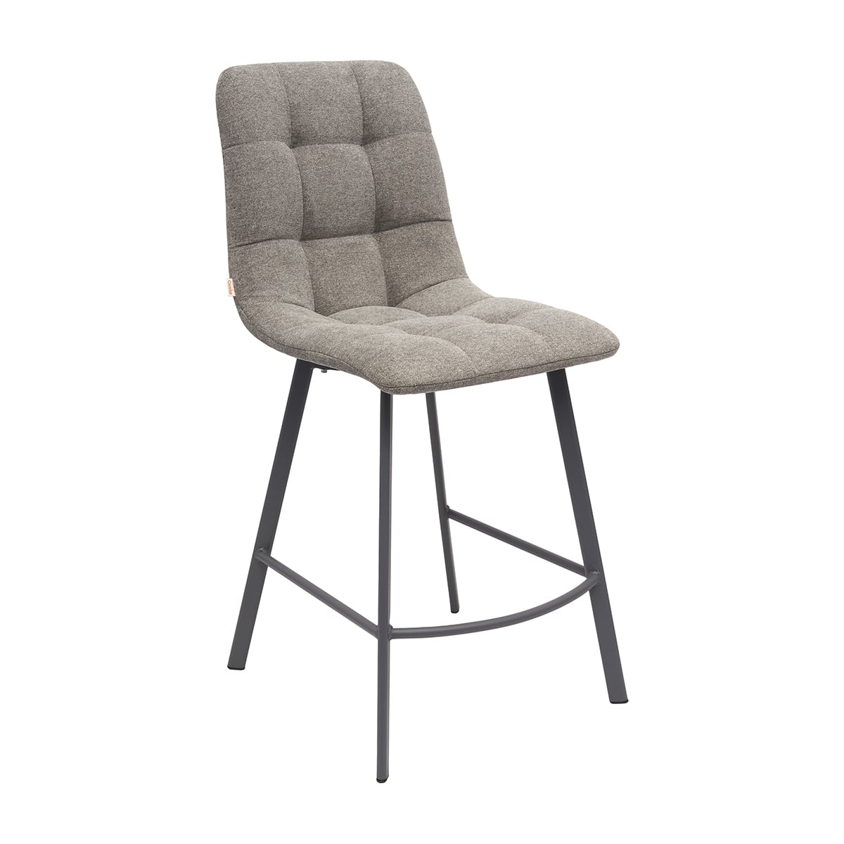 Hoker CUSTO C-1 PB Tapicerowany Szary – nowoczesne krzesło barowe do kuchni z wyspą