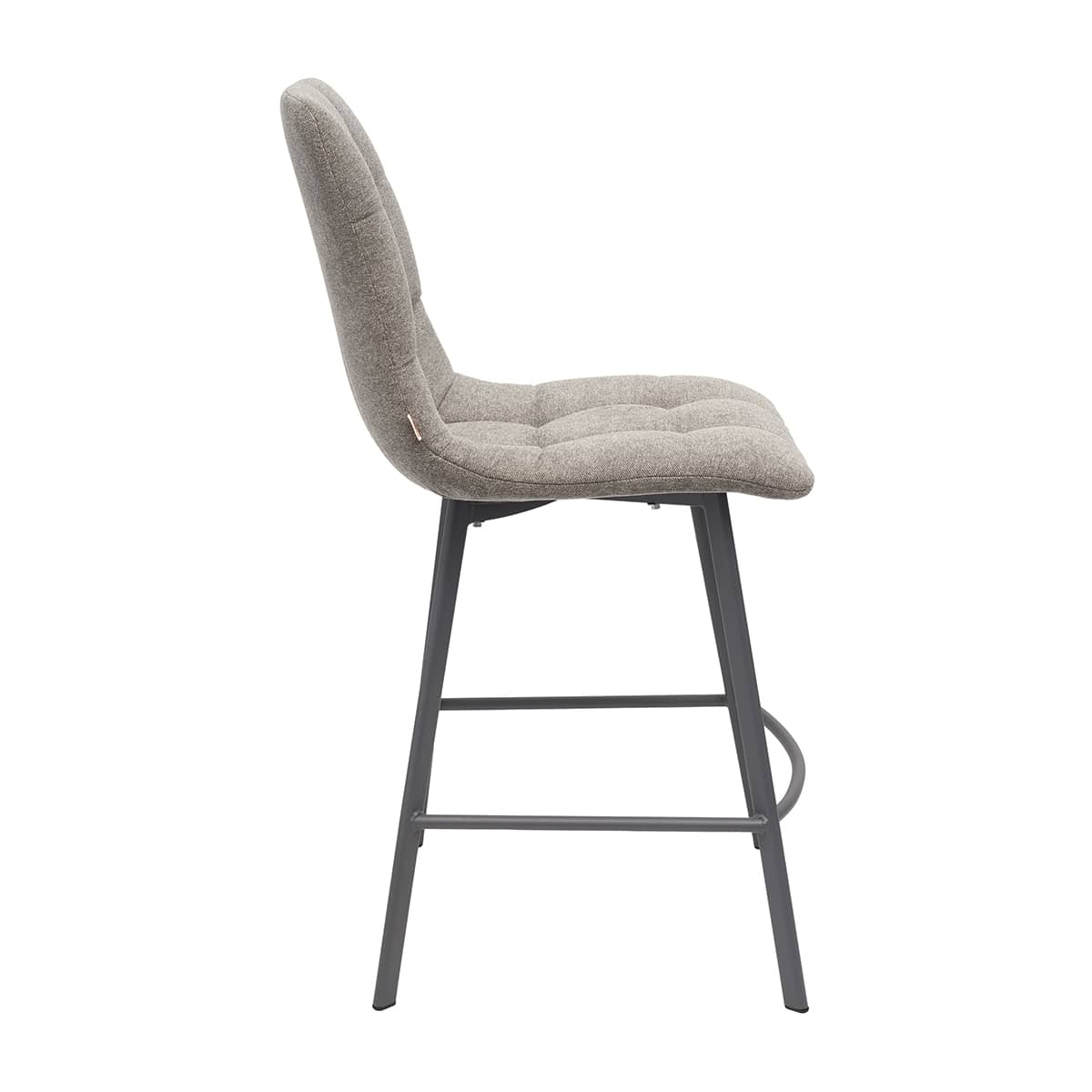 Hoker CUSTO C-1 PB Tapicerowane Szary widok od boku – nowoczesne krzesło do jadalni i salonu