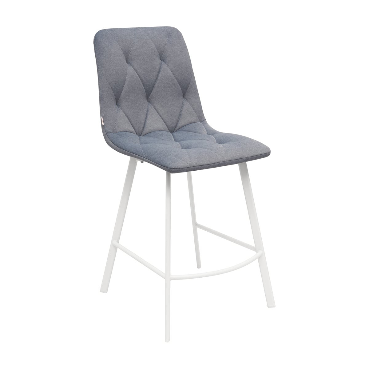 Hoker CUSTO C-2 PB Tapicerowany Szary – nowoczesne krzesło barowe do kuchni z wyspą
