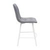 Hoker CUSTO C-2 PB Tapicerowane Szary widok od boku – nowoczesne krzesło do jadalni i salonu