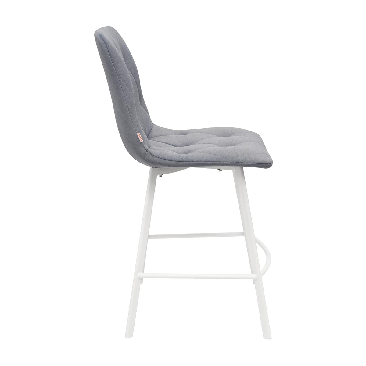Hoker CUSTO C-2 PB Tapicerowane Szary widok od boku – nowoczesne krzesło do jadalni i salonu