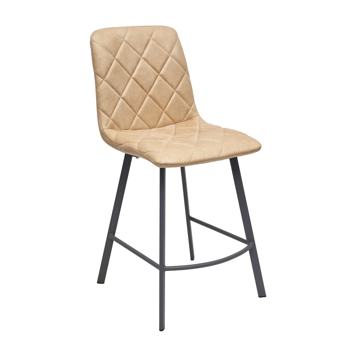 Hoker CUSTO C-3 PB Tapicerowany Beżowy – nowoczesne krzesło barowe do kuchni z wyspą
