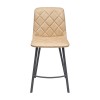 Hoker CUSTO C-3 PB Tapicerowany Beżowy widok od przodu – nowoczesne krzesło barowe do kuchni z wyspą