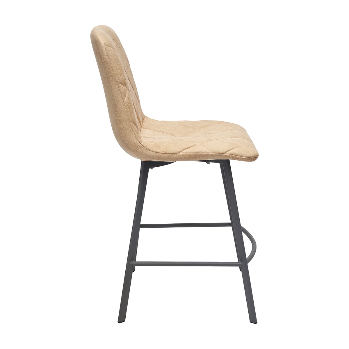 Hoker CUSTO C-3 PB Tapicerowane Beżowy widok od boku – nowoczesne krzesło do jadalni i salonu